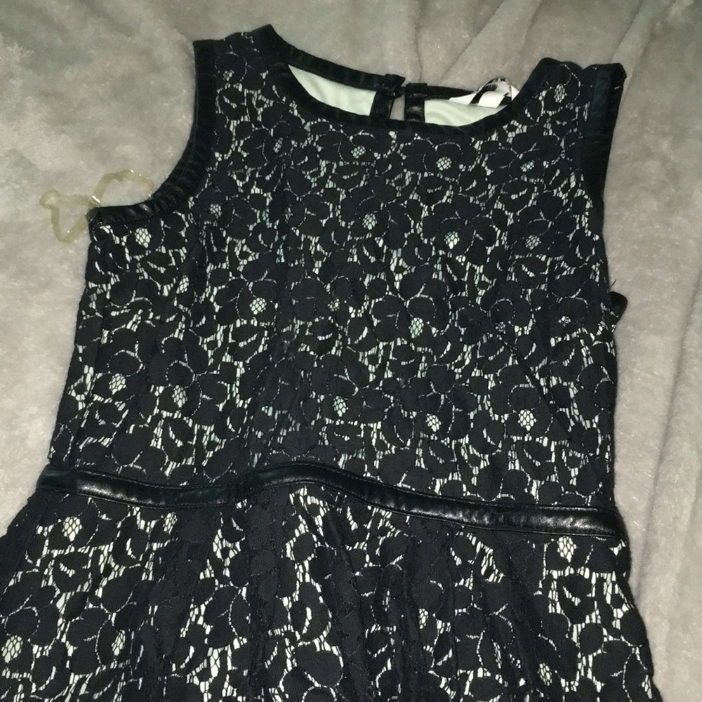 black/mint dress